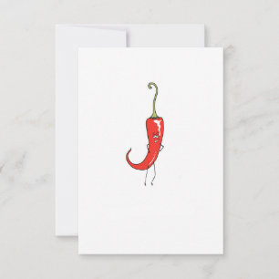 Lustiger roter Chili Dankeskarte