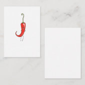 Lustiger roter Chili Mitteilungskarte (Vorne/Hinten)