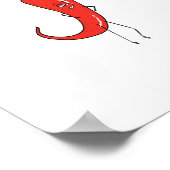 Lustiger roter Chili Poster (Ecke)