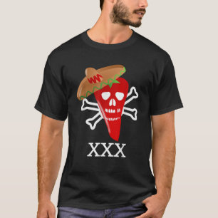 Lustiger roter heißer Chili-Geisterpfeffer-Essen-H T-Shirt