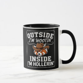 Lustiger roter Panda-Cowboy  Tasse