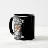 Lustiger roter Panda-Cowboy Tasse (Vorderseite Links)