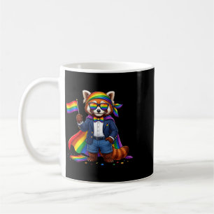 Lustiger Roter Panda Lgbt Regenbogen Lesbisch Schw Kaffeetasse