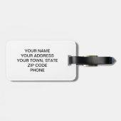 LUSTIGER ROTER SCHNURRBART DRUCKGlitzer Gepäckanhänger (Rückseite horizontal)