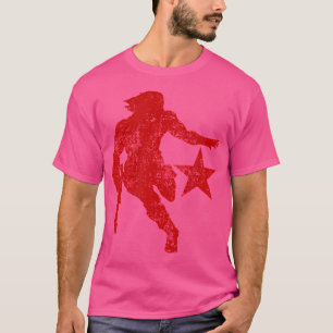 Lustiger Roter Stern Soldat Cosplay T-Shirt