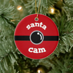 Lustiger roter Weihnachtsmann Cam Weihnachtsbaum K Keramik Ornament