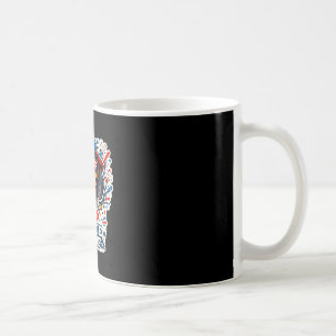 Lustiger roter weißer und Wuff-Dachshund-Hund patr Kaffeetasse