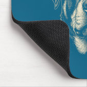 Lustiger Rottweiler raucht Zigarette Kunst Mousepad (Ecke)