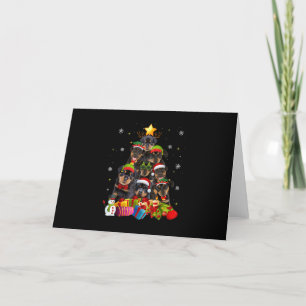 Lustiger Rottweiler Weihnachtsbaum Xmas Hunde Lieb Feiertagskarte