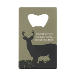 Lustiger Rotwild-Jagd-Baum-Stand-Flaschen-Öffner Geldkarten Flaschenöffner