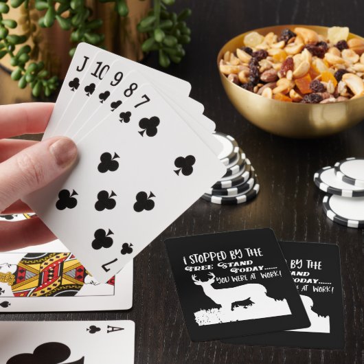 Lustiger Rotwild-Jagd-Zitat-Dollar-Männer Spielkarten (In Situ)