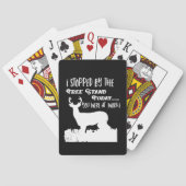 Lustiger Rotwild-Jagd-Zitat-Dollar-Männer Spielkarten (Rückseite)