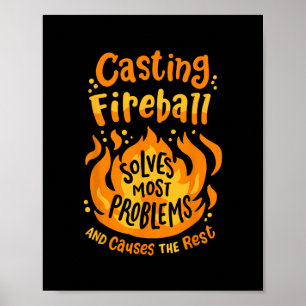 Lustiger Rpg-Gamer Nerdy Casting Firell löst die m Poster
