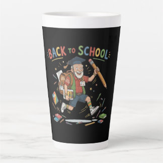 Lustiger Rückkehr-zur-Schule-Absolvent Milchtasse