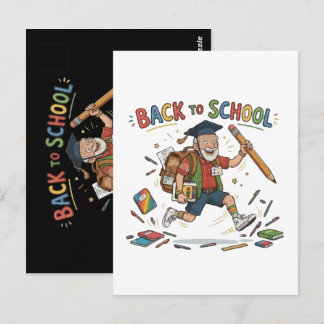 Lustiger Rückkehr-zur-Schule-Absolvent Postkarte