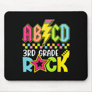 Lustiger Rückkehr-zur-Schule-Blitz 3. Klasse Rock Mousepad