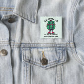 Lustiger Rucksacktourist Button (Beispiel)