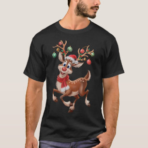 Lustiger Rudolph Das Rote Nasen Rentier Für Kinder T-Shirt