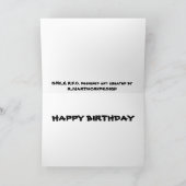 LUSTIGER RUGBY-GEBURTSTAGS-GRUSS KARTE (Innenseite)