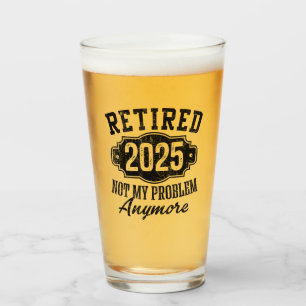 Lustiger Ruhestand 2025 Ruhestand für Männer Fraue Glas