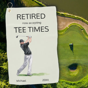 Lustiger Ruhestand akzeptiert jetzt Geschenke für  Golfhandtuch