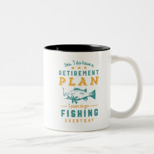 Lustiger Ruhestand Angler Ruhestandsplan Zum Angel Zweifarbige Tasse