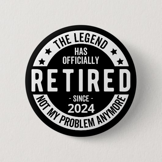 lustiger Ruhestand Button (Vorderseite)