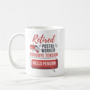 Lustiger Ruhestand für pensionierten Postboten Kaffeetasse