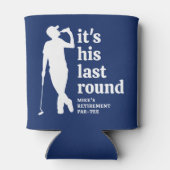 Lustiger Ruhestand Golf Blau Dosenkühler (Rückseite)