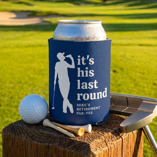 Lustiger Ruhestand Golf Blau Dosenkühler