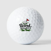 Lustiger Ruhestand Golfbälle Tee Zeit (Vorderseite)