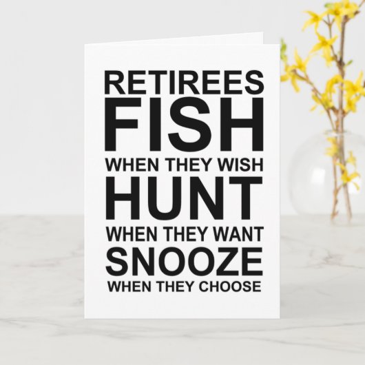 lustiger Ruhestand Karte (Gelbe Blume)