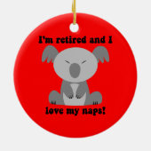 Lustiger Ruhestand Keramik Ornament (Hinten)