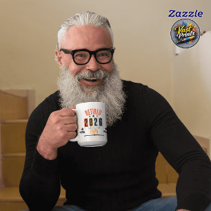 Lustiger Ruhestand Personalisierte Retro Rentner Kaffeetasse