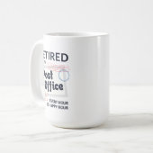 Lustiger Ruhestand Postbote Kaffeetasse (Vorderseite Links)