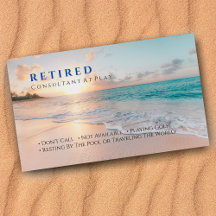 Lustiger Ruhestand, Sunset Beach, DIY-Berufs-Gag