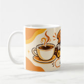 Lustiger Ruhestands-Kaffee-Spruch Kaffeetasse (Links)