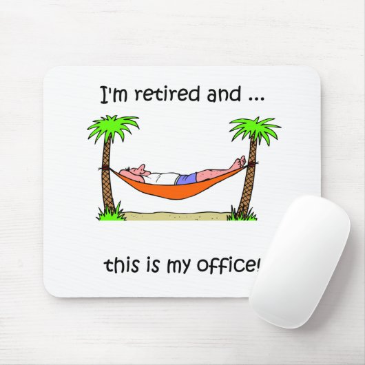 Lustiger Ruhestands-Spaß Mousepad (Mit Mouse)