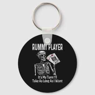 Lustiger Rummy-Spieler Ist An Der Reihe Ich Werde Schlüsselanhänger