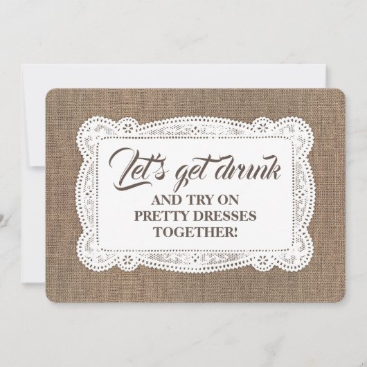 Lustiger rustikaler einladung (Vorderseite)