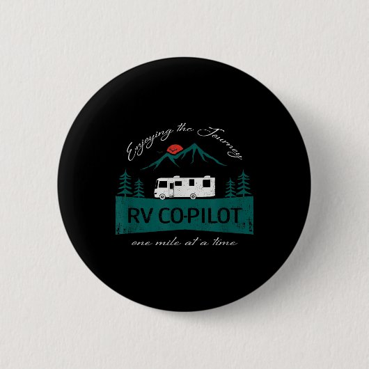 Lustiger RV-Copilot Motorhome Camping Button (Vorderseite)