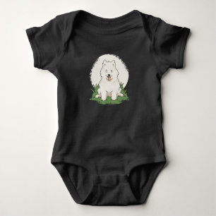 Lustiger Samojede Hund Baby Strampler