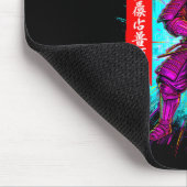 Lustiger Samurai-Cyberpunk-Krieger sagt sarkastisc Mousepad (Ecke)