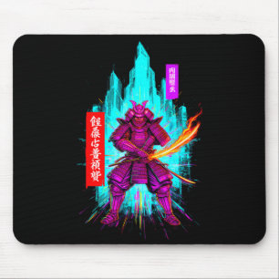 Lustiger Samurai-Cyberpunk-Krieger sagt sarkastisc Mousepad
