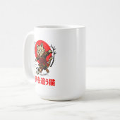 Lustiger Samurai-Katzen-Fußball - Geschenk für Kaf Kaffeetasse (Vorderseite Links)