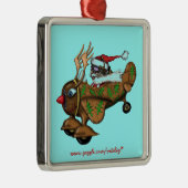 Lustiger Sankt-Pilot auf Ornament Aus Metall (Rechts)