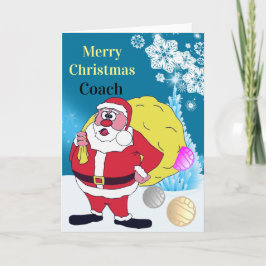 Lustiger Sanktnetball-Zug-Weihnachtsgruß Feiertagskarte