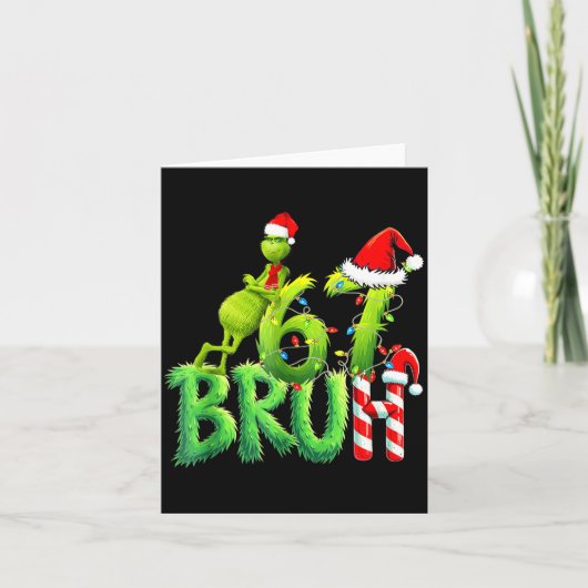 Lustiger Santa Bruh Weihnachts-Meme 6 Geschenk Män Karte (Vorderseite)