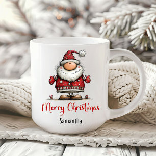 Lustiger Santa Claus Witziger Kaffeebecher Kaffeetasse