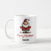 Lustiger Santa Claus Witziger Kaffeebecher Kaffeetasse (Links)